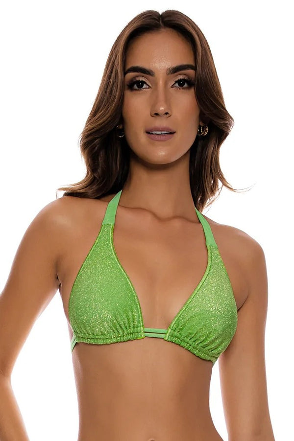 Luli Fama Stardust Triangle Halter Top
